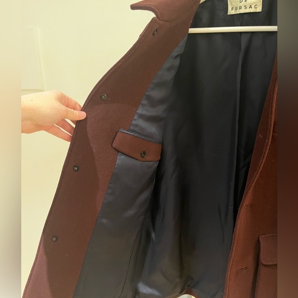 De Fursac Burgundy Wool Jacket - Picture 3 of 4